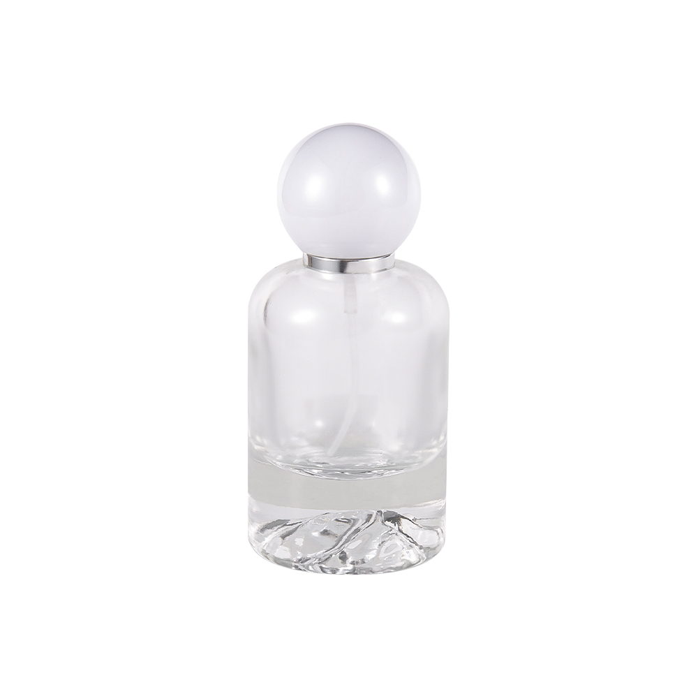 GC5300-WJ2538 50 sticle de parfum din sticlă Flint de 100 ml cu fund de munte și capac sferic din plastic