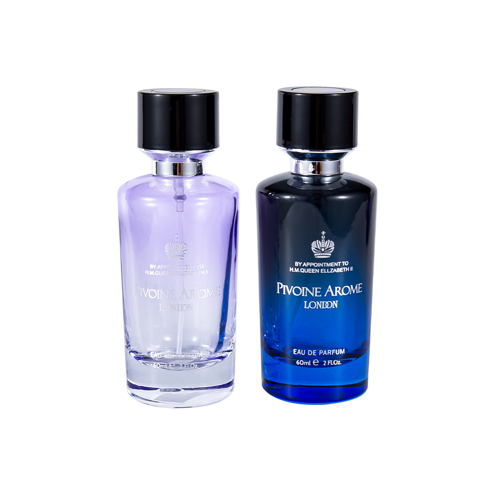 KY1597-WJ2390 Set de sticle de parfum de sticlă de înaltă calitate de 60 ml cu capac de parfum din ABS și PP