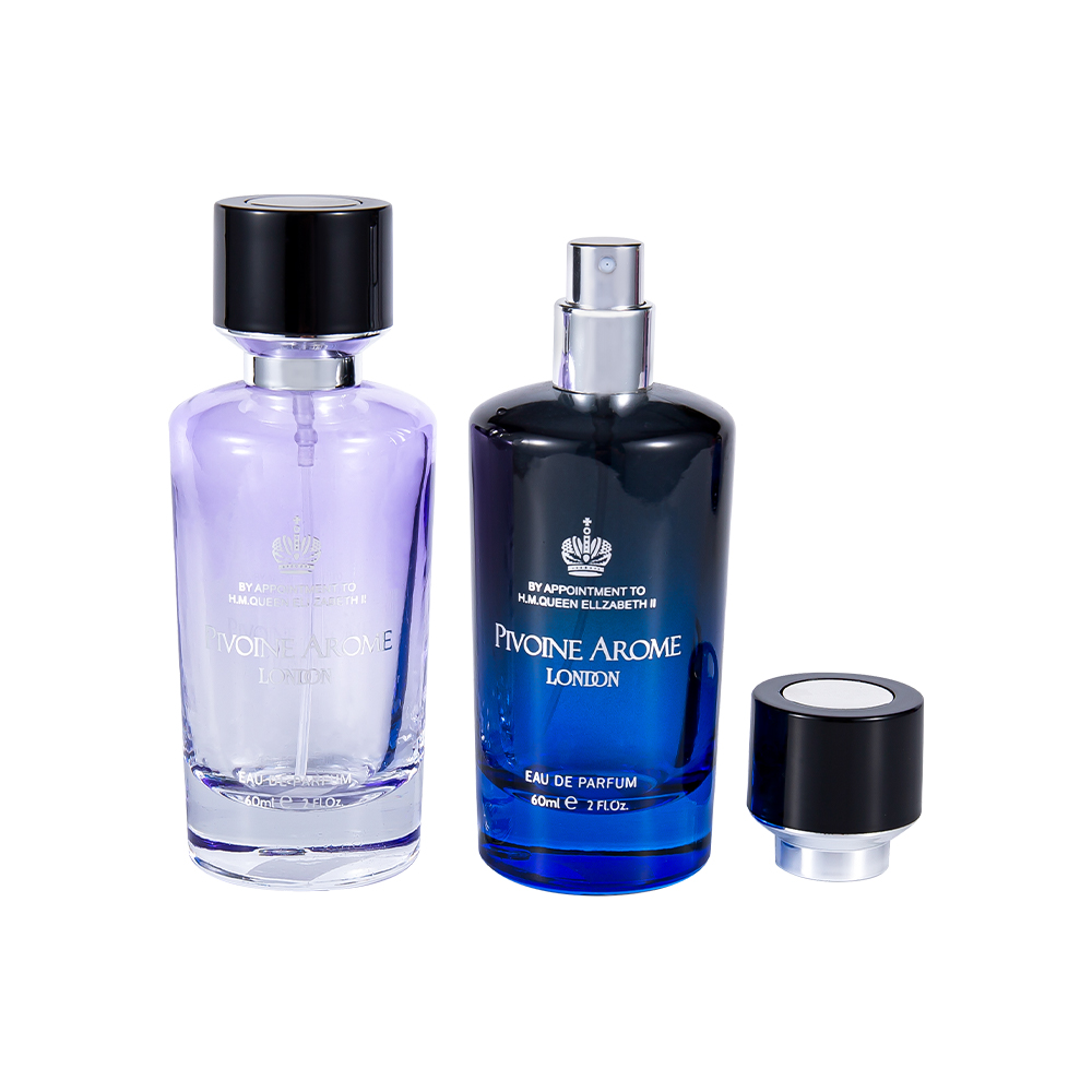 KY1597-WJ2390 Set de sticle de parfum de sticlă de înaltă calitate de 60 ml cu capac de parfum din ABS și PP