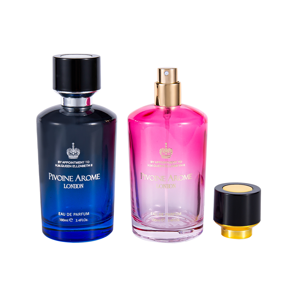 KY1596-WJ2390 Set de sticle de parfum din sticlă de înaltă calitate de 100 ml cu capac de parfum din ABS și PP