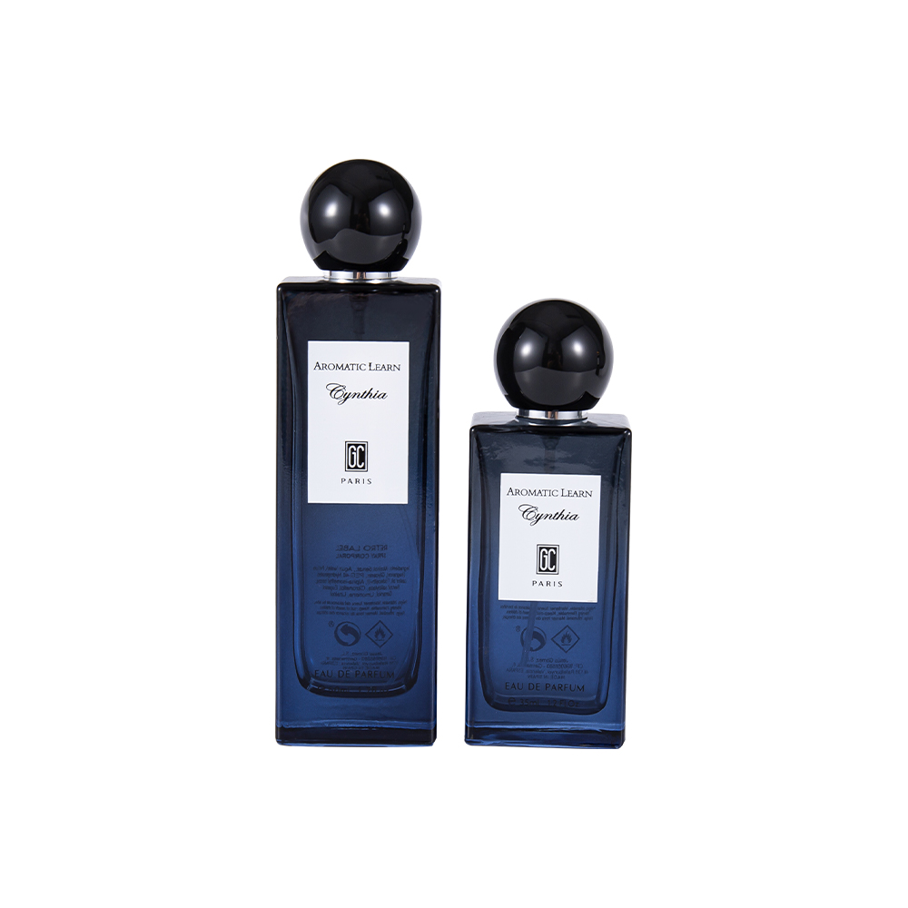 GC4015-WJ2402 Set de sticle de parfum dreptunghiulare, subțire, plată, de 50 ml, cu capac sferic de parfum