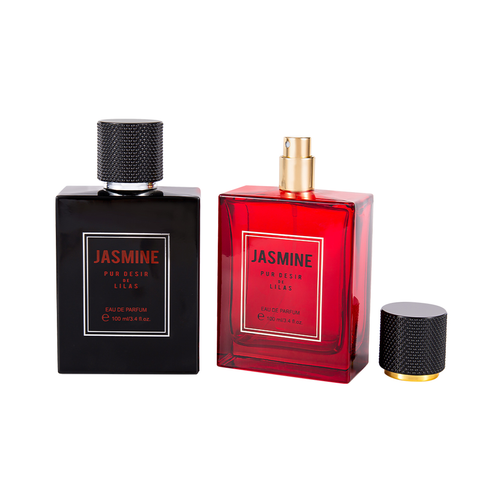 KY7-WJ2538 Set sticle de parfum din sticlă netedă de 100 ml cu capac de parfum cu pete