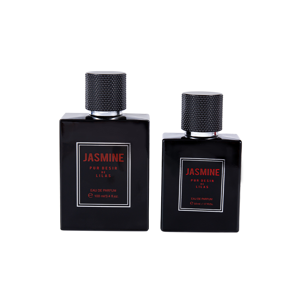 KY7-WJ2538 Set sticle de parfum din sticlă netedă de 100 ml cu capac de parfum cu pete