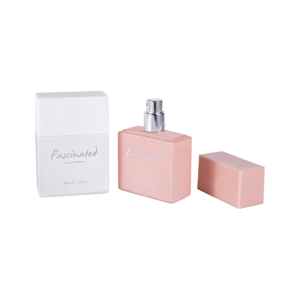 KY1274-WJ2171 Set de sticle de parfum din sticlă plată de 30 ml cu capac de parfum PP imprimat la cald