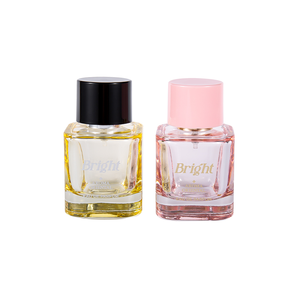 GC4570-WJ2463 Set de sticle de parfum acoperite de 50 ml cu capac de parfum din plastic PP ABS, imprimat la cald