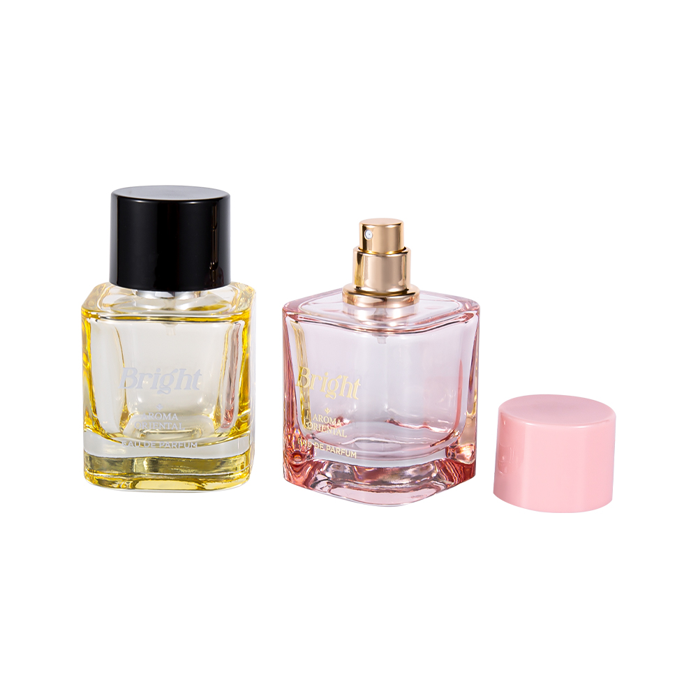 GC4570-WJ2463 Set de sticle de parfum acoperite de 50 ml cu capac de parfum din plastic PP ABS, imprimat la cald