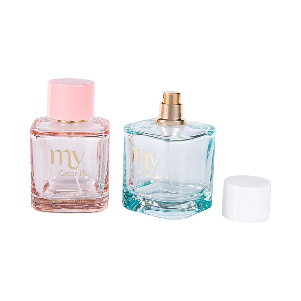 GC4569-WJ2463 Set de sticle de parfum acoperite 100ML cu ștanțare la cald PP ABS capac de parfum din plastic