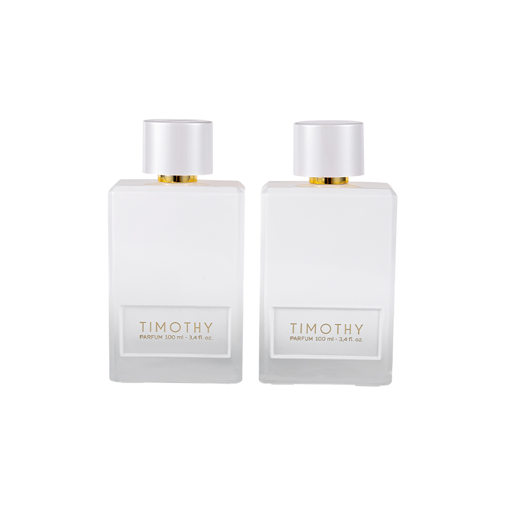 KY221-WJ2162 Set popular de sticle de parfum din sticlă de 100 ml cu capac alb strălucitor și probă gratuită