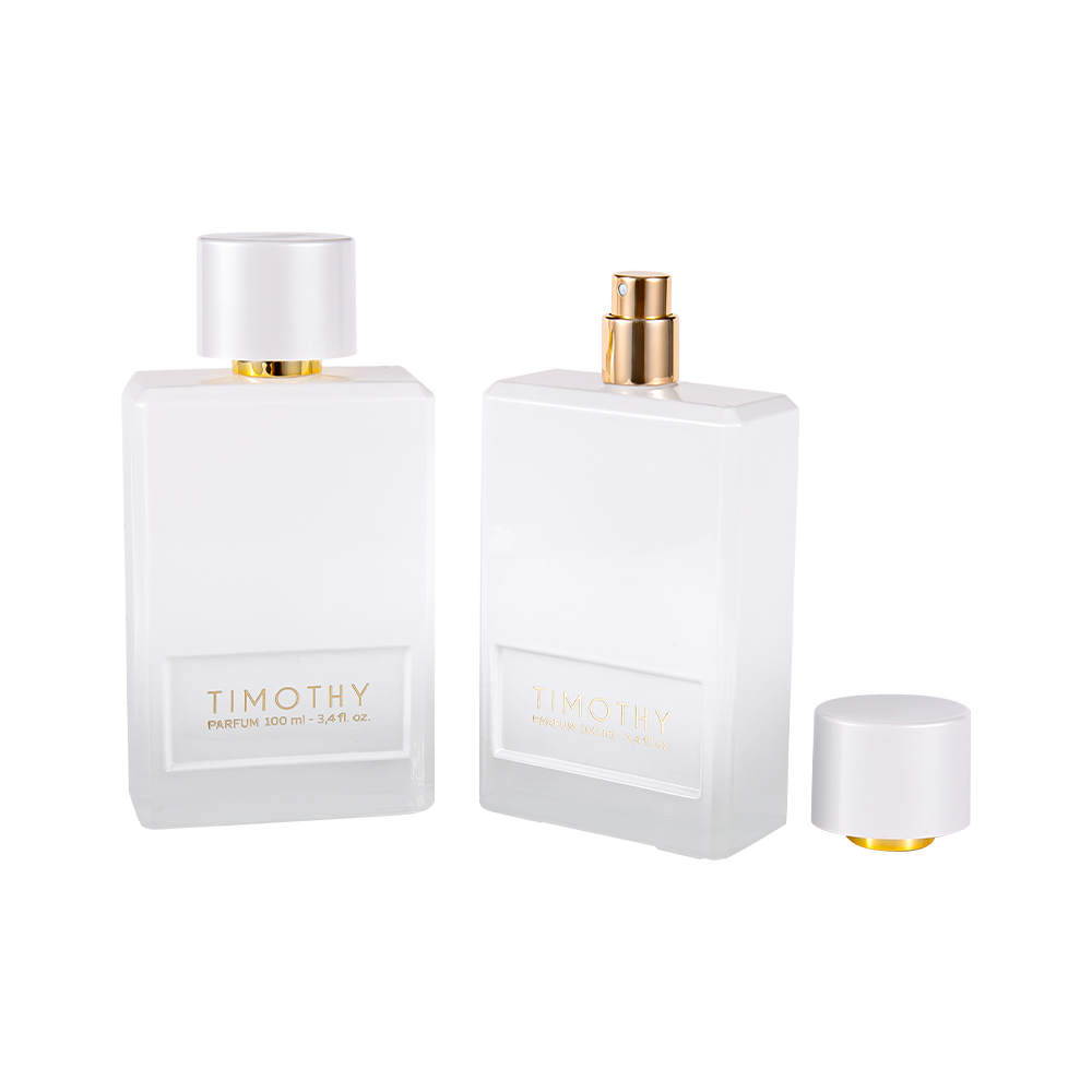 KY221-WJ2162 Set popular de sticle de parfum din sticlă de 100 ml cu capac alb strălucitor și probă gratuită