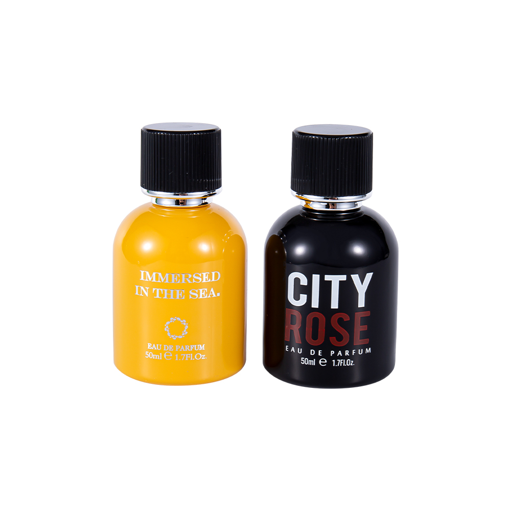 GC4464-WJ2339 Flacon de parfum din sticlă decorativ nou-nouț, cu capac negru de parfum