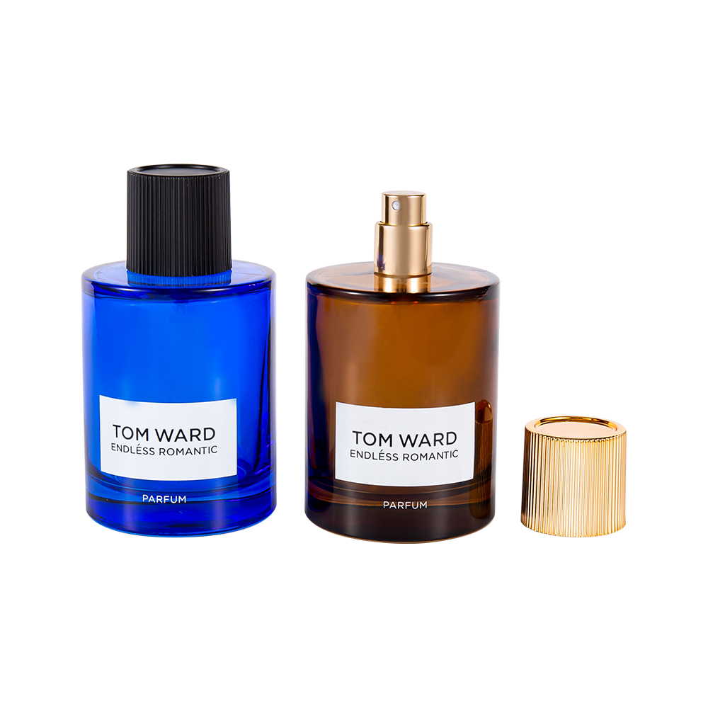 GC5178-WJ2623 Flacon de parfum de sticlă cu ridicata de 100 ml cu capac de parfum în dungi