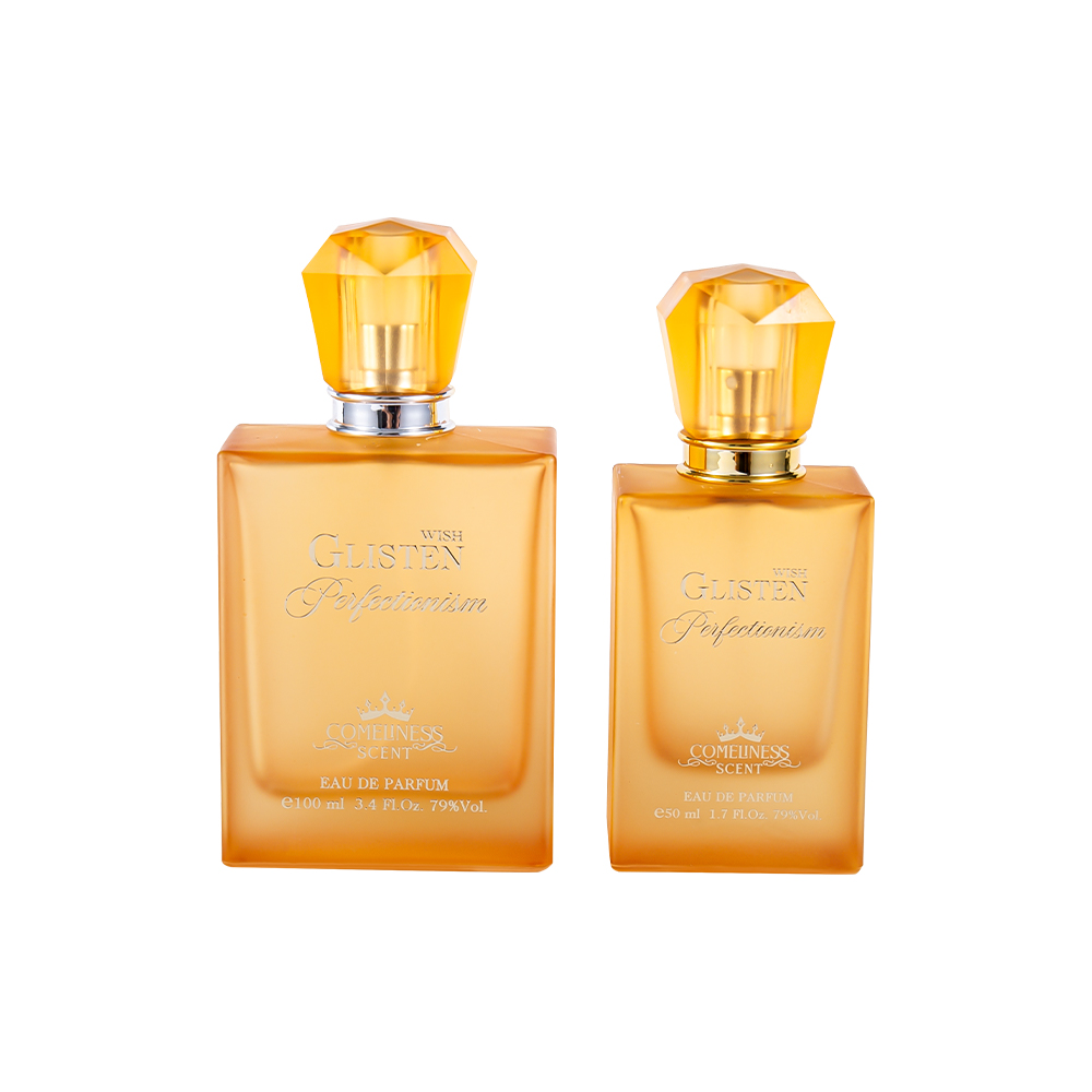 GC4686-WJ2647 Flacon de parfum cu finisaj mat de 100 ml cu capac de parfum în formă de diamant