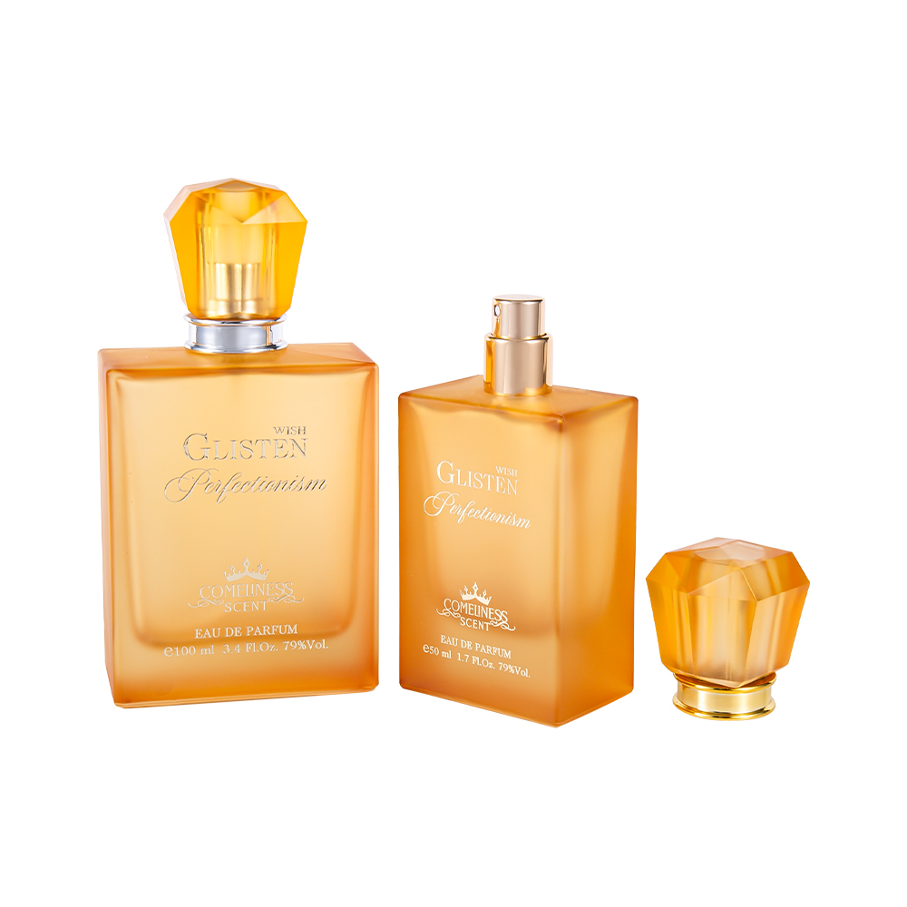 GC4686-WJ2647 Flacon de parfum cu finisaj mat de 100 ml cu capac de parfum în formă de diamant